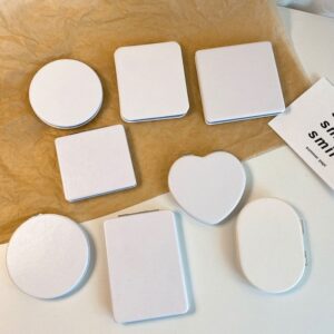 pu leather portable folding makeup mirror