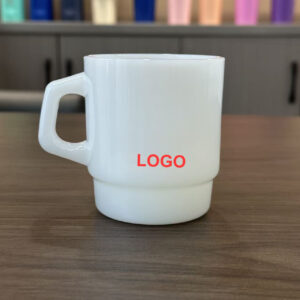 Milk Glass Mug cork bottom mug