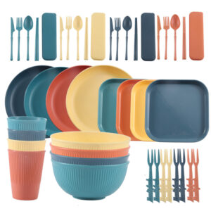 wheat straw dinnerware set