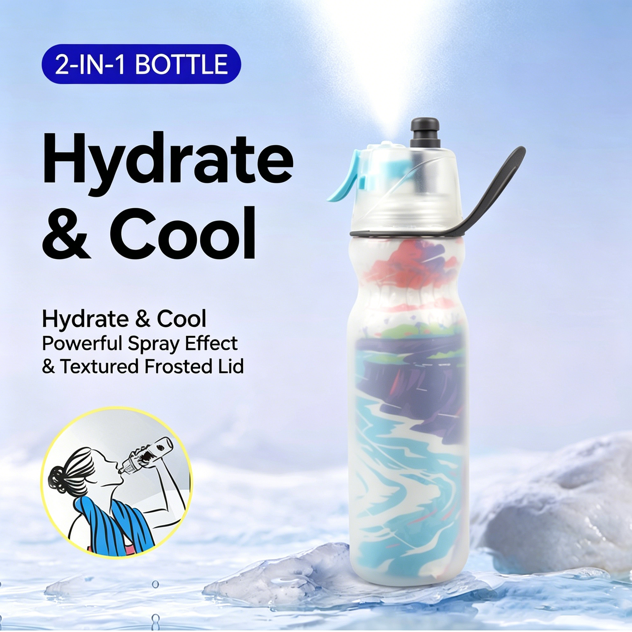 spray sports water bottle spray sports water bottle